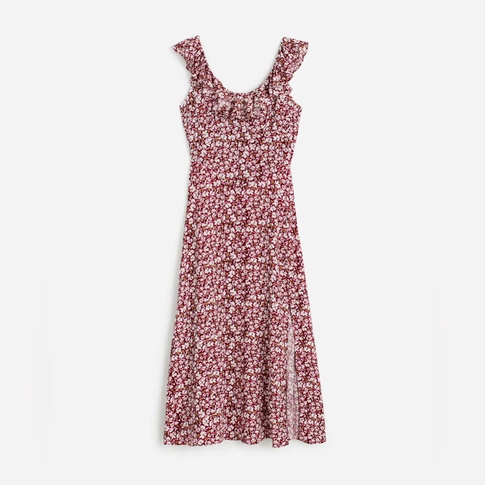 Madewell Ruffled Scoopneck Maxi Dress in Floral